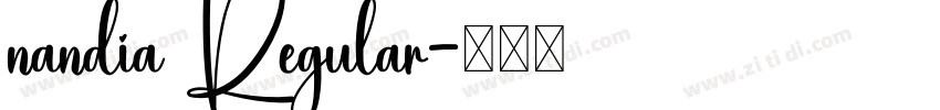 nandia Regular字体转换
